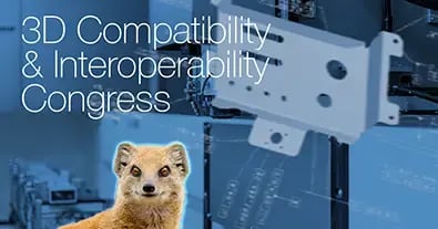 photo illustration announcing Kubotek Kosmos's participation in the 3D Compatibility &amp; Interoperability Congress (3D CIC) event