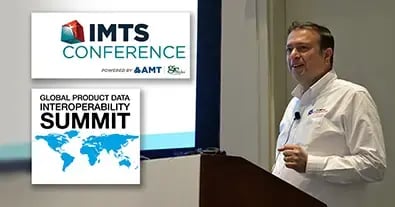 photo of Ram Eswaran, Kubotek Kosmos CTO &amp; COO, giving a presentation
