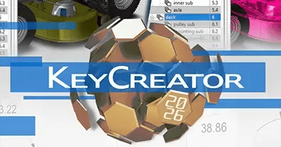 photo illustration depicting some features of the newly released KeyCreator 2026 CAD software