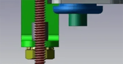 detailed inset of a 3D CAD model