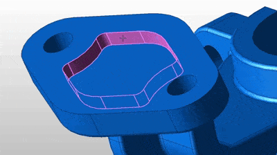Animated GIF showing ability to dynamically edit lines, faces, and solids using direct modeling techniques in KeyCreator CAD by Kubotek Kosmos