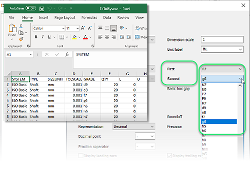 Inset of the KeyCreator 2024 user interface showing new feature related to fit tolerance values