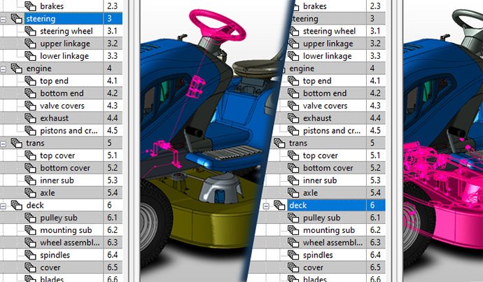 inset from KeyCreator 2026 CAD user interface showing newly added Entity Highlighting Option feature of the Level Tree