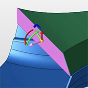 detail of the KeyCreator user interface showing direct CAD modeling functions