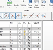 detail inset of KeyCreator CAD user interface