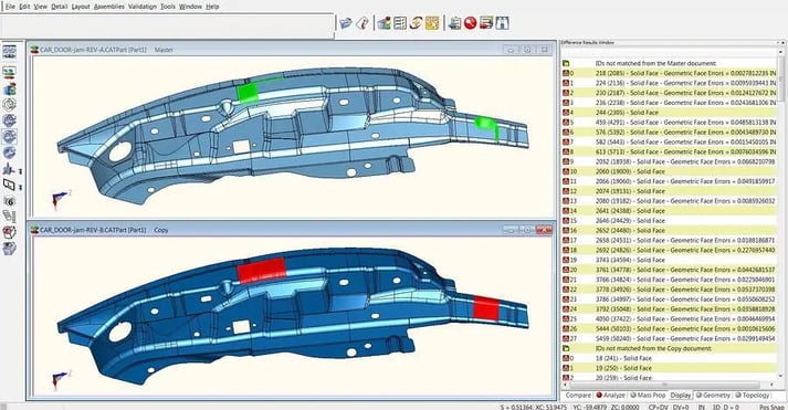 user interface of the Kubotek Validation Tool (now named Kubotek Kosmos Validate) showing a plastic molded part