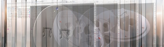 photo illustration showing extrusion dies in KeyCreator