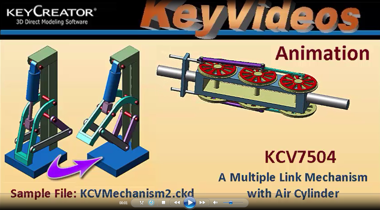 Animation: A Multiple Link Mechanism with Air Cylinder