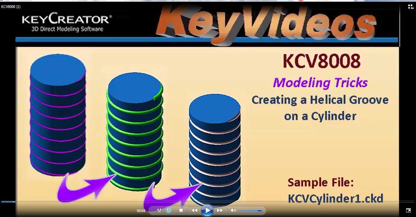 Creating a Helical Groove on a Cylinder