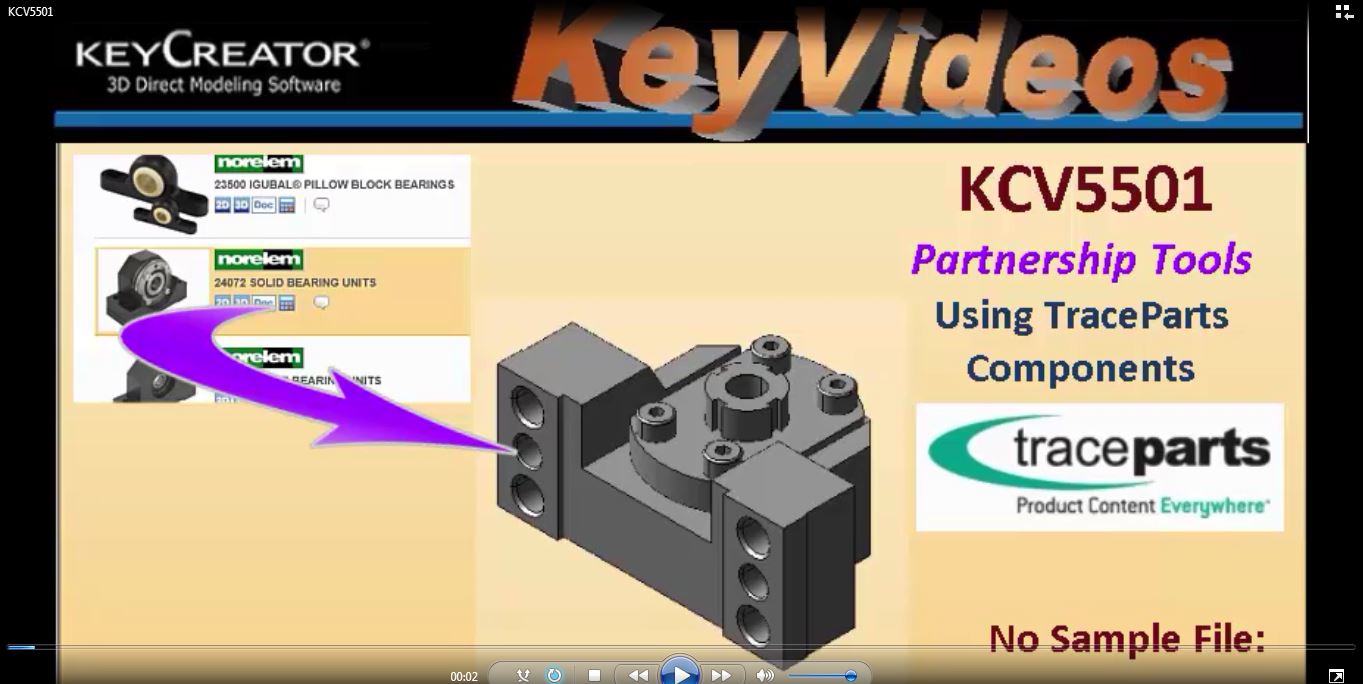 Using TraceParts Components in KeyCreator 2016