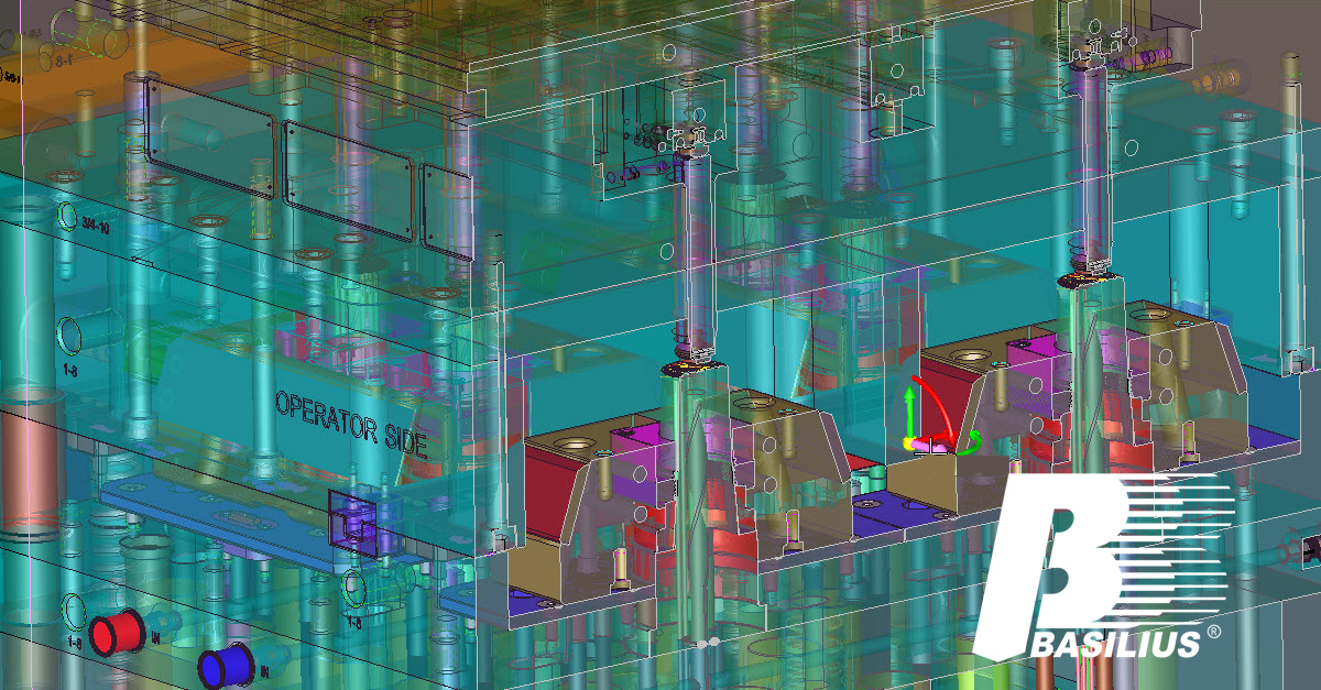 3D view of injection mold 