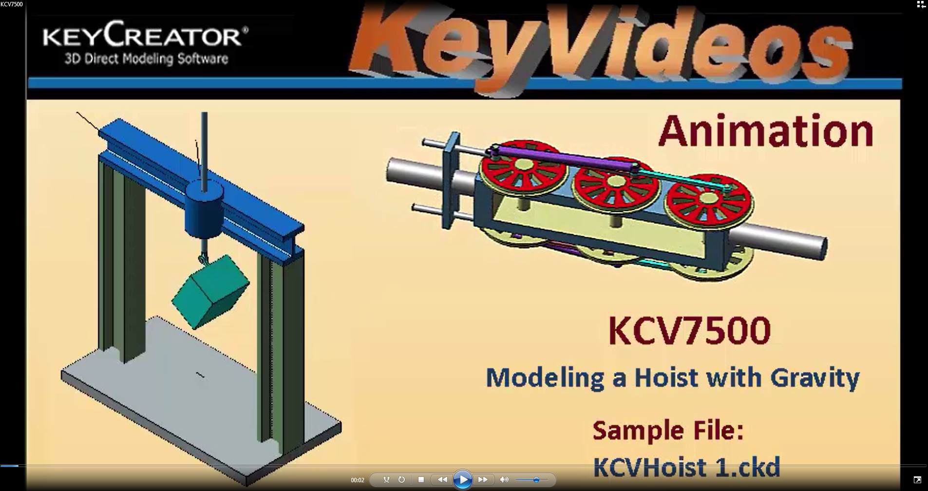 Animation: 3D CAD Modeling A Hoist With Gravity